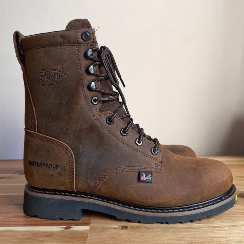 Justin Men's Drywall Waterproof Work Boots - Steel Toe